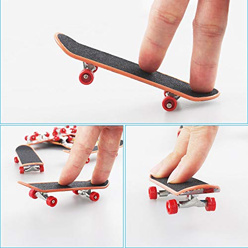 15 Pcs Patinetas Dedo Diapasón Mini Finger Skateboard,Juguete en Dedo,Juguete Juegos Deportivos Regalo para Niños Regalos Reyes Niños (Color Aleatorio)