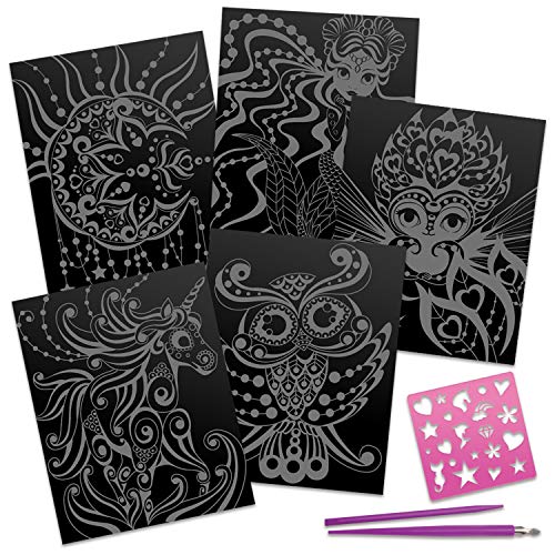 4M-Nebulous Stars NS11014 Scratch and Sketch Art Arte de rascar y Bosquejo, Color Colorido
