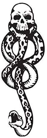 5 hojas Magic Death Eaters Dark Mark Mamba Snake Tatuaje temporal para fiesta de disfraces Haloween Wizard Harry Prop