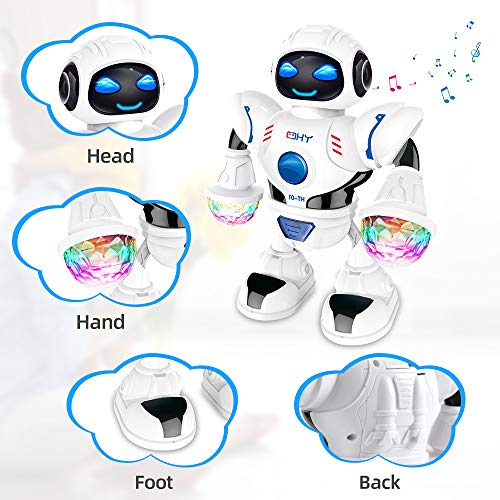 Achort Robot Toy, Inteligente Robot Robot Juguete Educativo con Efectos Luces y Sonido Electronico Robot Regalo para Niños para niños Niños Niñas Niños pequeños Regalo para niños