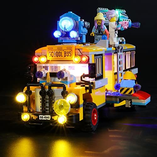 ADMLZQQ Kit De Iluminación Led para Lego Hidden Side Paranormal Intercept Bus, Compatible con Ladrillos De Construcción Lego Modelo 70423 (NO Incluido En El Modelo)