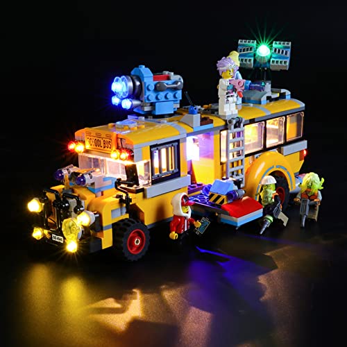 ADMLZQQ Kit De Iluminación Led para Lego Hidden Side Paranormal Intercept Bus, Compatible con Ladrillos De Construcción Lego Modelo 70423 (NO Incluido En El Modelo)