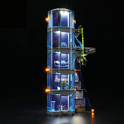 ADMLZQQ Kit De Luces LED para Lego 76166, El Kit De Luces LED De Ladrillo Compatible con Marvel Batalla En La Torre De Los Vengadores,No Incluye El Modelo Lego