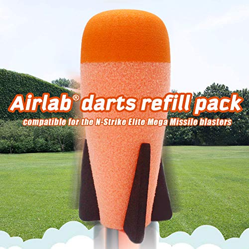 Airlab 4 misiles para N-Strike Eilte Mega granada Fortnite para Nerf, repuesto para misiles, compatible con Nerf Fortnite, color naranja