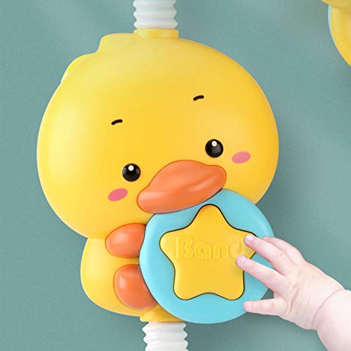 Alcachofa de ducha para niños, diseño de pato amarillo, para baño y ducha con aspersor ajustable, dos modos de pulverización, regalo para bebé de 0 a 3 años