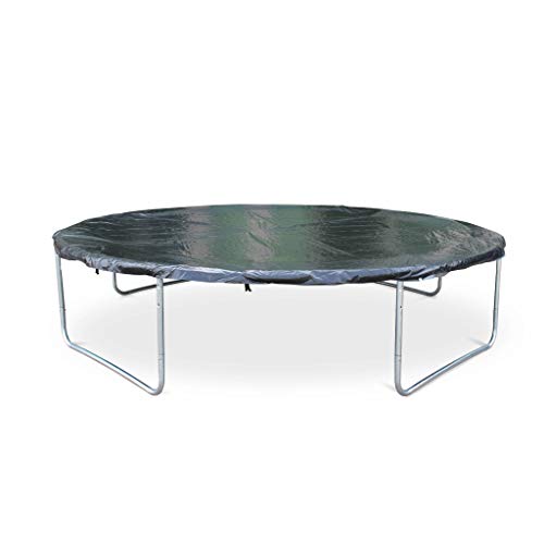 Alice's Garden - Cama elastica, Trampolin de 370 cm, aguanta hasta 150 kg (estructura reforzada). Inluye: escalera + funda protectora + bolsilla para zapatos - SATURNE XXL