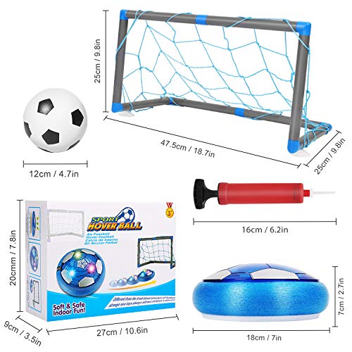 ARANEE Air Power Soccer, Recargable Pelota Futbol con Protectores de Espuma Suave y Luces LED Juguete Balón de Fútbol Flotant para Niños Niñas Regalos Cumpleaños