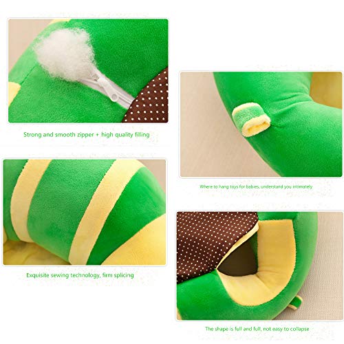 Asiento De Aprendizaje Para Bebés Juguete Felpa Seguridad Comer Silla Comedor Educación Infantil Temprana Desarrollo Inteligencia Almohada Cojín Sofá Enfermería Fiesta Cumpleaños Regalo Navidad azul