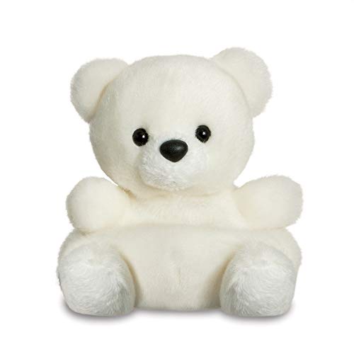 Aurora, 61355, Oso Polar nevado de Palm Pals, 12 cm, Juguete Suave, Blanco