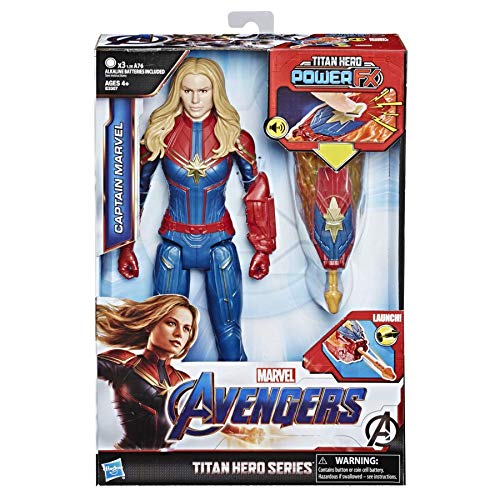 Avengers- Titan Hero FX Figura Capitana Marvel, Multicolor (Hasbro E3307105)