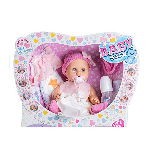 Baby Susu muñeca interactiva de vinilo 38 cm Rosa Oscuro