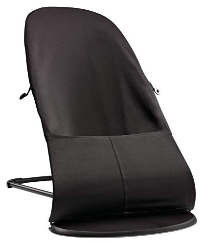 BABYBJÖRN Hamaca Balance Soft, Algodón, Negro/Gris oscuro