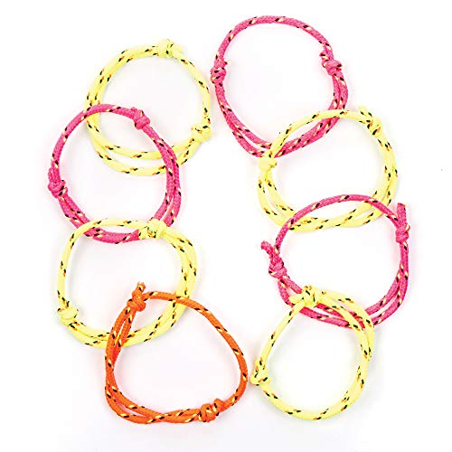 Baker Ross Pulseras de neón de la amistad (paquete de 12) Juguetes novedosos para niños, fiesta perfecta, botín o bolsa de premios, colores surtidos