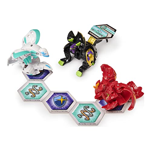 Bakugan Paquete de 3 Figuras de acción coleccionables Fusionadas Hydorous x Trhyno Ultra, Armored Alliance