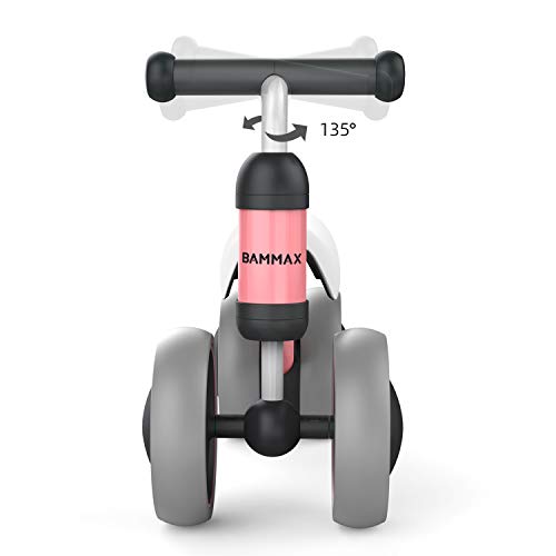 Bammax Bicicleta sin Pedales, Bici sin Pedales Niño, Juguetes Bebes 1 Año, Triciclos Bebes, Correpasillos Bebes 1 Año, Rosa