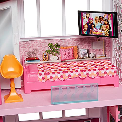 Barbie - Casa de Muñecas con Accesorios, La Casa de Tus Sueños, con Elevador Nuevo (Mattel Gnh53)