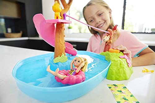 Barbie Chelsea El cumpleaños perdido Muñeca rubia con set de juego de agua, mascotas de juguete y accesorios (Mattel GTM85)
