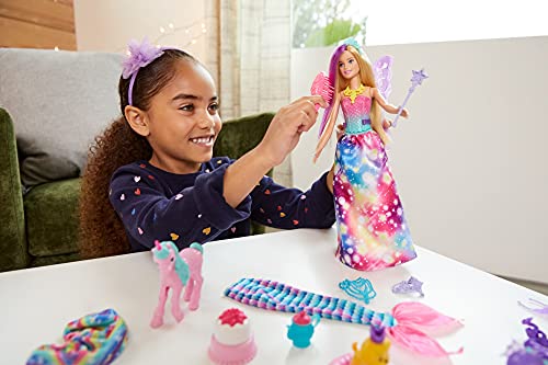 Barbie Dreamtopia Calendario de adviento, muñeca con accesorios sorpresa de juguete (Mattel GYN36)