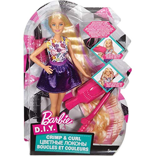 Barbie Muñeca Ondas y rizos , muñeca para peinar (Mattel DWK49)