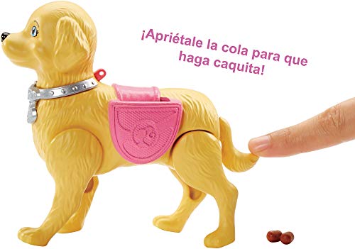 Barbie y su perrito popó, muñeca con accesorios (Mattel DWJ68)