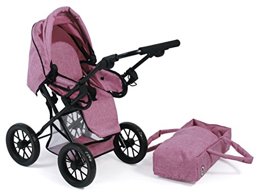Bayer Chic 2000-Cochecito para muñecas Leni, Color Pantalones Vaqueros Rosa. (560 70)