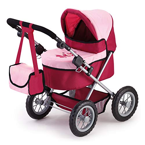 Bayer Design 13014Aa, Cochecito, Carro Muñecas Trendy, Combolsa, Plegable, Ajustable, Rojo, Rosa, Color (13014)