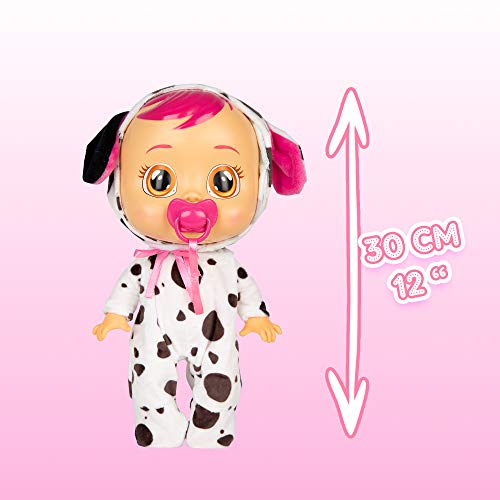 Bebés Llorones Dotty - Muñeca Interactiva que llora de verdad con chupete y pijama de Dalmata