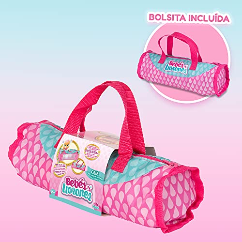 Bebés Llorones - Pack de accesorios Bebés Llorones 1 Trona + 1 cuna; todo lo necesario para jugar con las muñecas