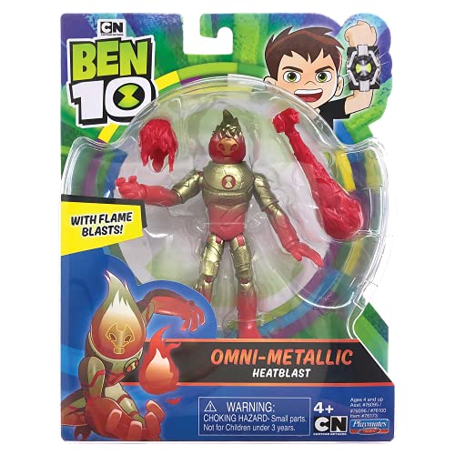 Ben 10 BEN66A10 Figuras de Acción Metálico Tema-Heatblast