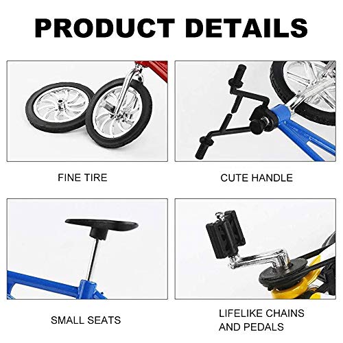 BESLIME Dedo Bikes BMX, mini bicicleta juguete aleación dedo bicicleta montaña, mini modelo, adornos de bicicleta modelo bola Gadgets - 5 piezas
