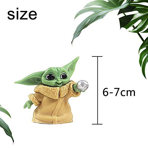BESTZY Baby Yoda Toy 5 Figuras de Peluche para Bebé Baby Yoda Doll Figure Modelo de Acción para la Oficina o Los Niños