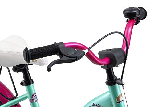 BIKESTAR Bicicleta Infantil para niños y niñas a Partir de 4 años | Bici 16 Pulgadas con Frenos | 16" Edición Clásica Menta