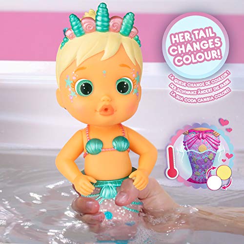 Bloopies Sirenas Flowy Muñeca sirena que lanza Agua y hace Burbujas, Juguete de baño para +18 meses