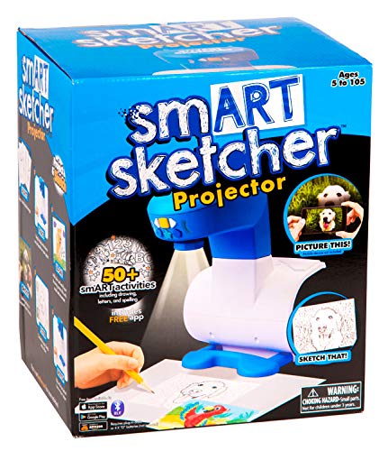 Boti- Smart Sketcher, proyector de Caracteres controlado por la aplicación, Las Fotos y Las imágenes se Pueden proyectar y Dibujar en Papel, Color Azul/Blanco (35970)