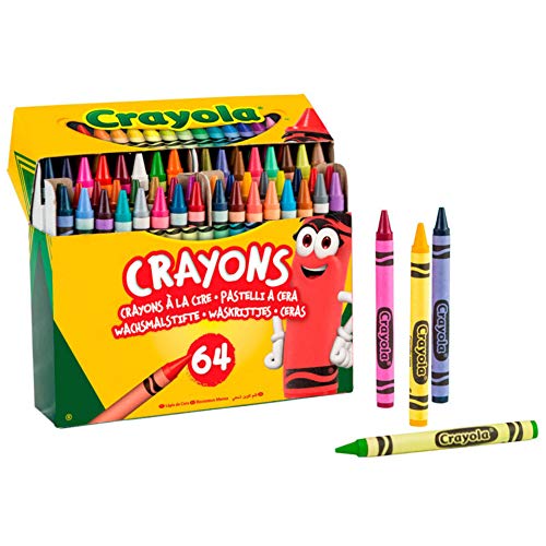 BricoLoco. 64 Ceras de colores para dibujar y pintar. Recambio, repuesto y recarga Súper Ceraboli (1 ud)