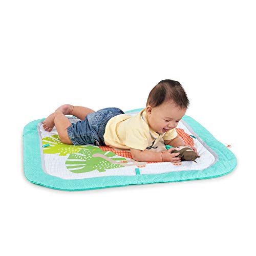 Bright Starts Safari Blast - Alfombrilla de Gimnasio y Juego con Juguetes para Llevar, Edades recién Nacidas +