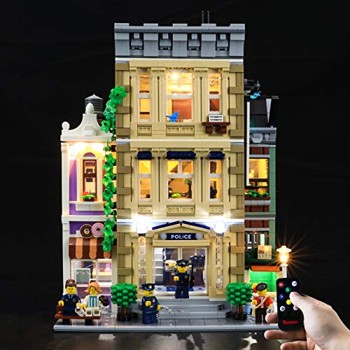 BRIKSMAX Kit de iluminación LED Lego Creator Expert Stazione di Polizia - Compatible con Lego 10278 Building Blocks Model- No incluir el Conjunto de Lego