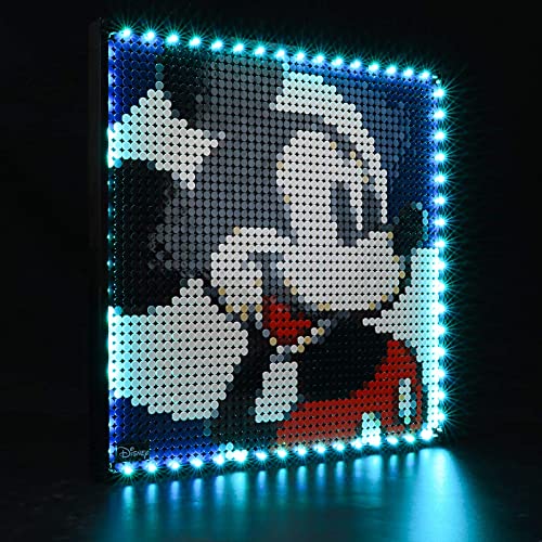 BRIKSMAX Kit de iluminación LED Lego Disney Mickey Mouse de Disney - Compatible con Lego 31202 Building Blocks Model- No incluir el Conjunto de Lego（Versión de Control Remoto）
