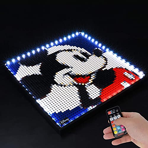 BRIKSMAX Kit de iluminación LED Lego Disney Mickey Mouse de Disney - Compatible con Lego 31202 Building Blocks Model- No incluir el Conjunto de Lego（Versión de Control Remoto）