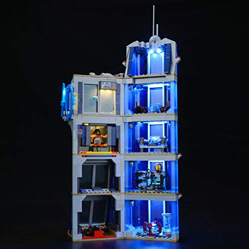 BRIKSMAX Kit de iluminación LED Marvel Avengers Tower Battle - Compatible con Lego 76166 Building Blocks Model- No incluir el Conjunto de Lego