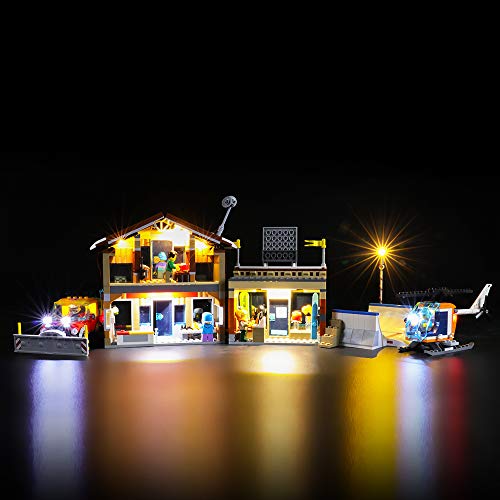BRIKSMAX Kit de Iluminación Led para Lego City Town Estación de Esquí,Compatible con Ladrillos de Construcción Lego Modelo 60203, Juego de Legos no Incluido