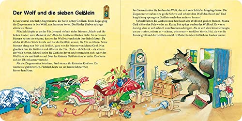 Buchspielbox Mi primer cuentos favoritos (libro de cartón) + pegatinas de animales, libro infantil a partir de 2 años.