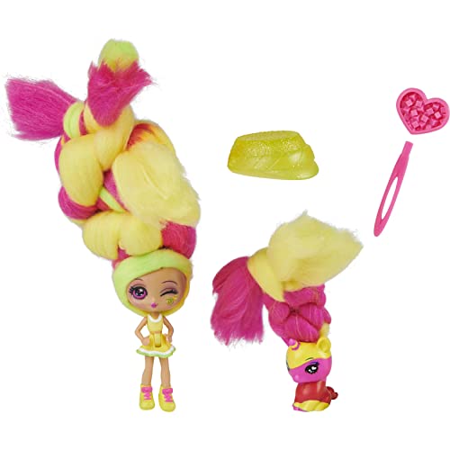 Candylocks- Lemon Lou Haarspielpuppe mit 2 Tieren Muñeca con 2 Animales, Multicolor (Spin Master 6056613)