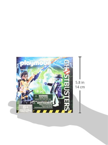 CAZAFANTASMAS Ghostbusters Spengler and Ghost Playset de Figuras de Juguete, Multicolor, 6,6 x 14,2 x 14,2 cm (Playmobil 9224)