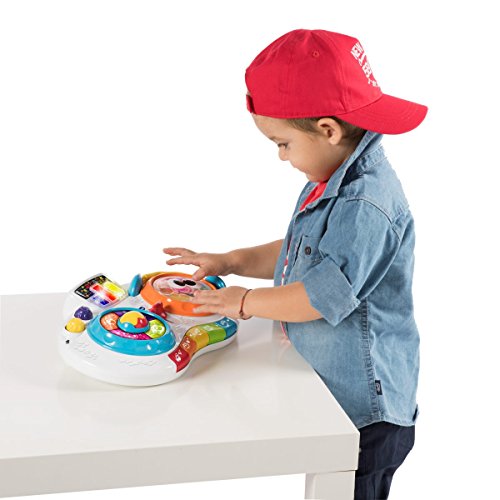 Chicco Piano Infantil DJ Mixy, Juguete Musical Bebé, Mesa de Mezclas Musical Electrónica e Interactiva con 8 Melodías, 4 Géneros Musicales y Luces de Colores Juguete Bebés de 1-4 Años