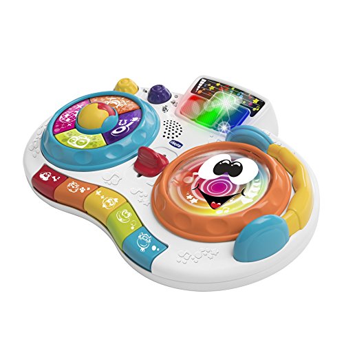 Chicco Piano Infantil DJ Mixy, Juguete Musical Bebé, Mesa de Mezclas Musical Electrónica e Interactiva con 8 Melodías, 4 Géneros Musicales y Luces de Colores Juguete Bebés de 1-4 Años