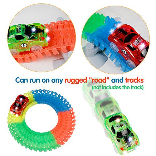 Circuito Coches de Carreras Niños 2 PCS Juguetes Coches para Pista Niños 3 4 5 6 Años, Entrega aleatoria de color