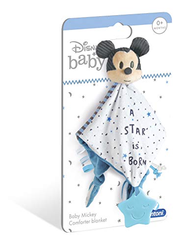 Clementoni 17345 - Disney Baby Mickey Manta de edredón Suave, Apto para 0 Meses y Mayores, Lavable a máquina, Juguete Educativo para niños pequeños, Multicolor, Talla única