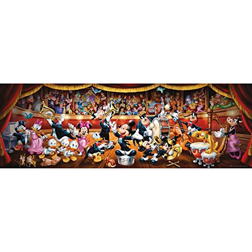 Clementoni-39445 All Other Orchestra Puzzle 1000 Piezas Panorama Disney Orquesta, Multicolor, pezzi (39445.6)