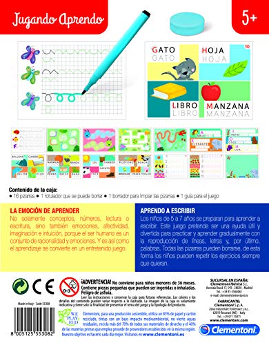 Clementoni-55308 - Aprendo a Escribir - juego educativo a partir de 5 años